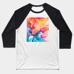 Colorful Dreamscape -abstract ink art- Baseball T-Shirt